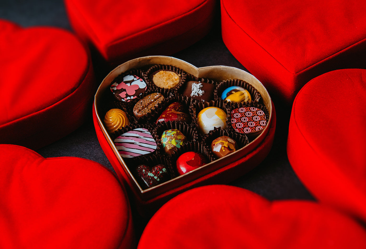 14 pc Velvet Heart Box