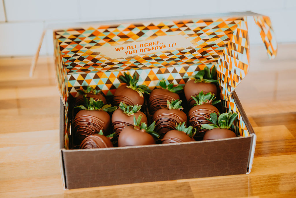 Vegan Chocolate Covered Strawberries Valentine Gift Box Delivery