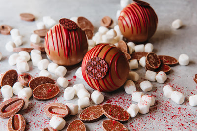 Raspberry Hot Cocoa Bombs